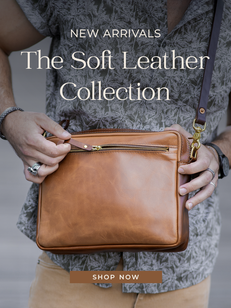 Orox Leather Co. pouch utility bag Satchel cognac Brown Men's
