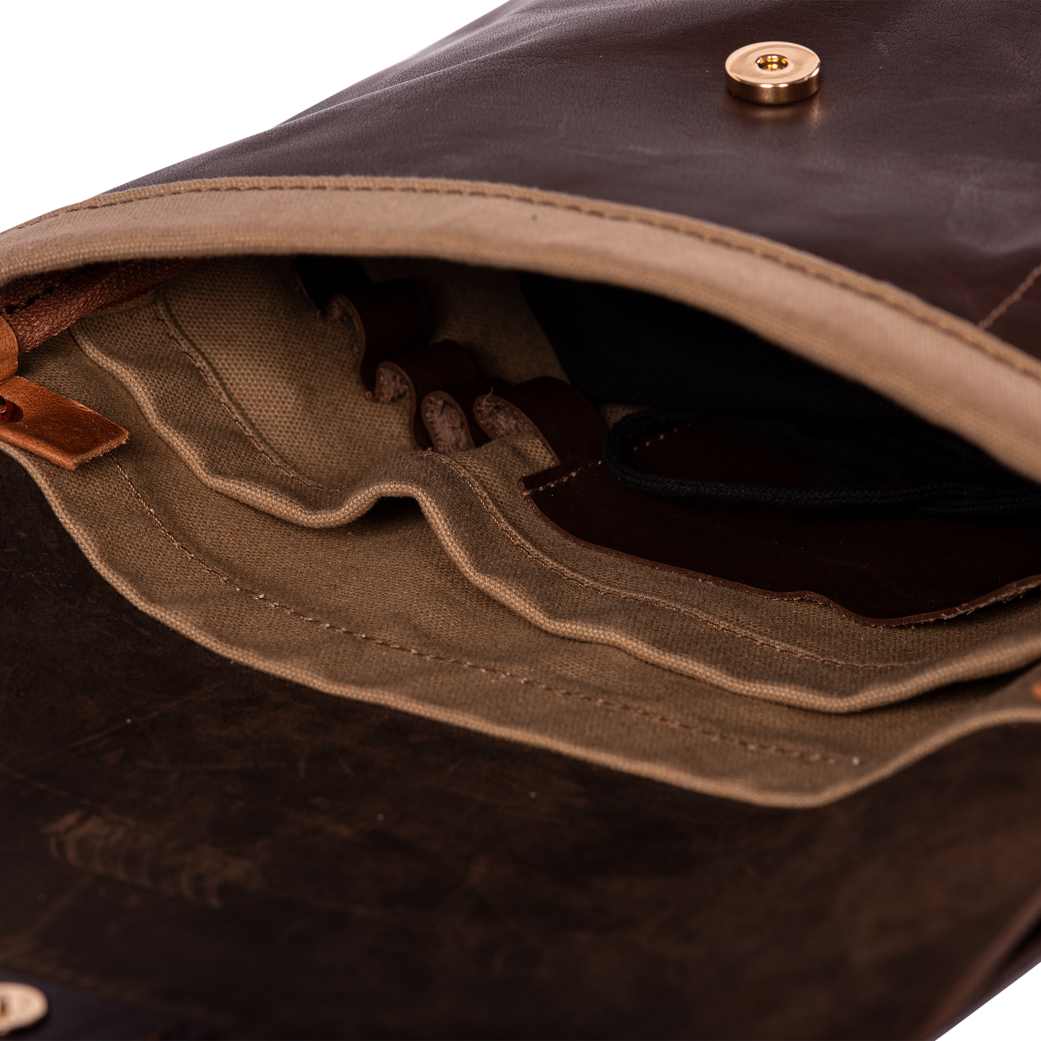 Mexico Duffle Bag, Light Brown Leather, Navy Lined, Butter Soft Leather